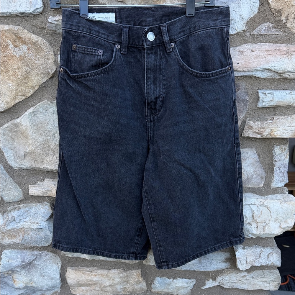 Zara black jean shorts jorts size 29